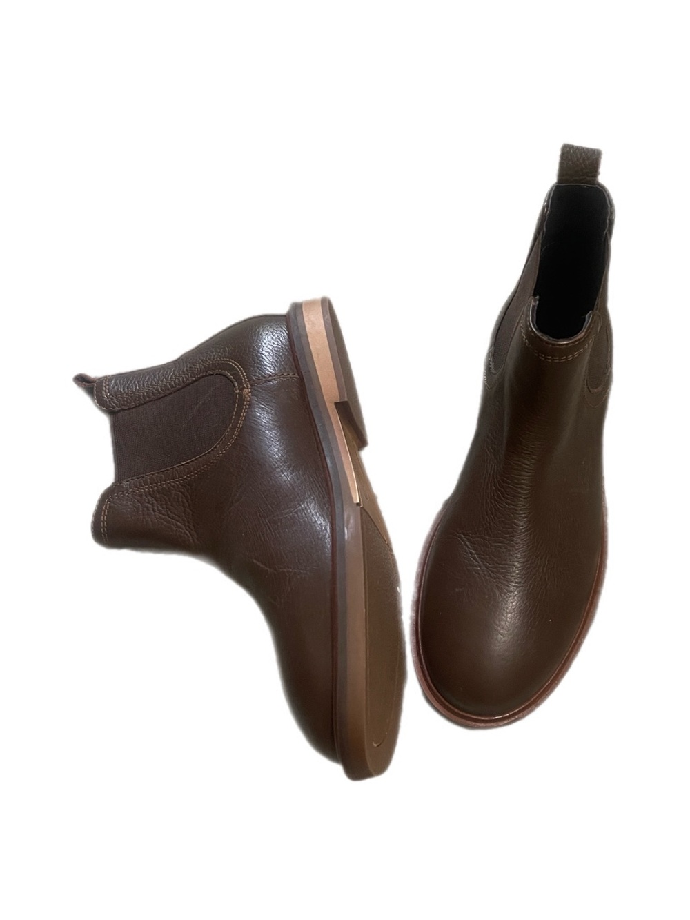 Zara kids Brown Chelsea Boots big boy 2.5